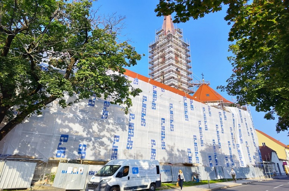 Sanace fasád významného kostela v chorvatském Záhřebu